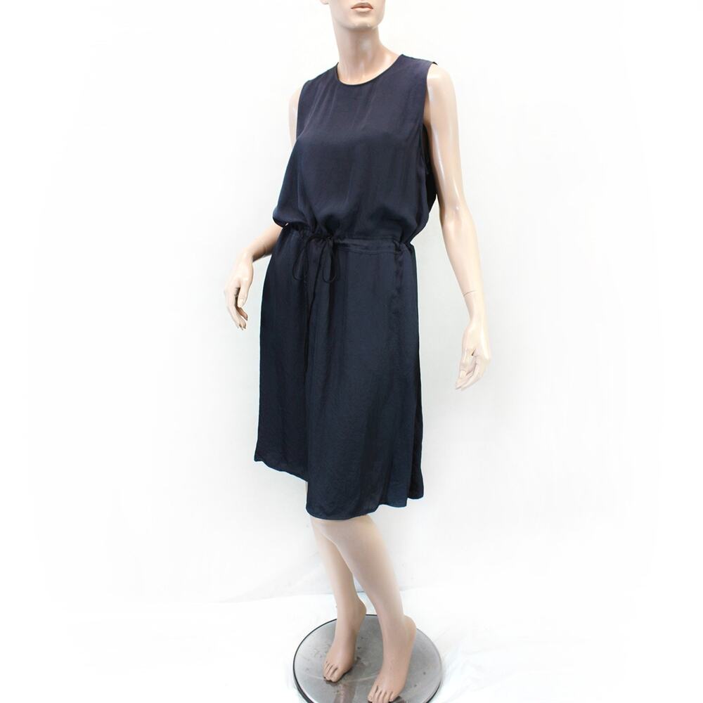 Everlane minimalist sustainable triacetate black dress with pockets size 14